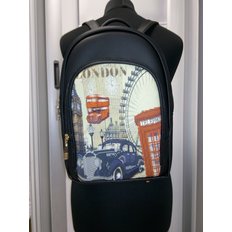 Пошитый рюкзак для вышивки бисером Модель 2 С9 черный кожзам