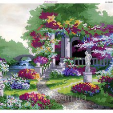 Схема для вышивки бисером Райский сад