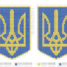 Схема для вышивки бисером Вымпел Герб Украины