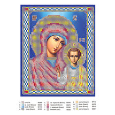 Схема для вышивки бисером иконы МБ Богородица