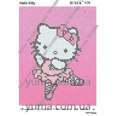 Схема для вышивки бисером детская Hello Kitty