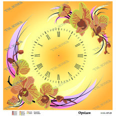 фото: часы, вышитые бисером, Часы Орхидея