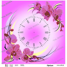 фото: часы, вышитые бисером, Часы Орхидея
